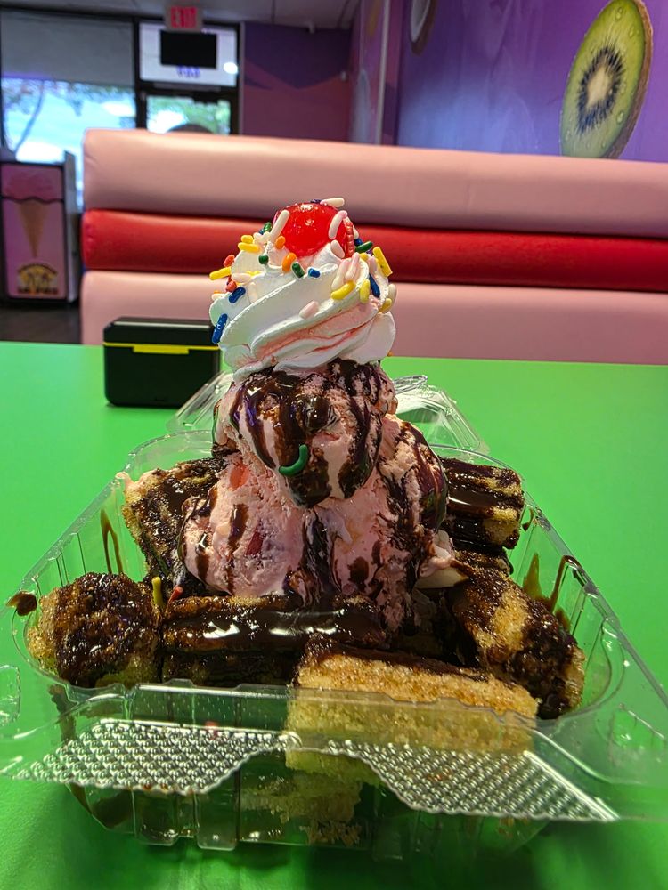 Helado con Churros