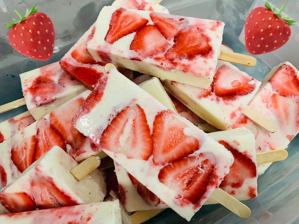 Paletas de Fresa